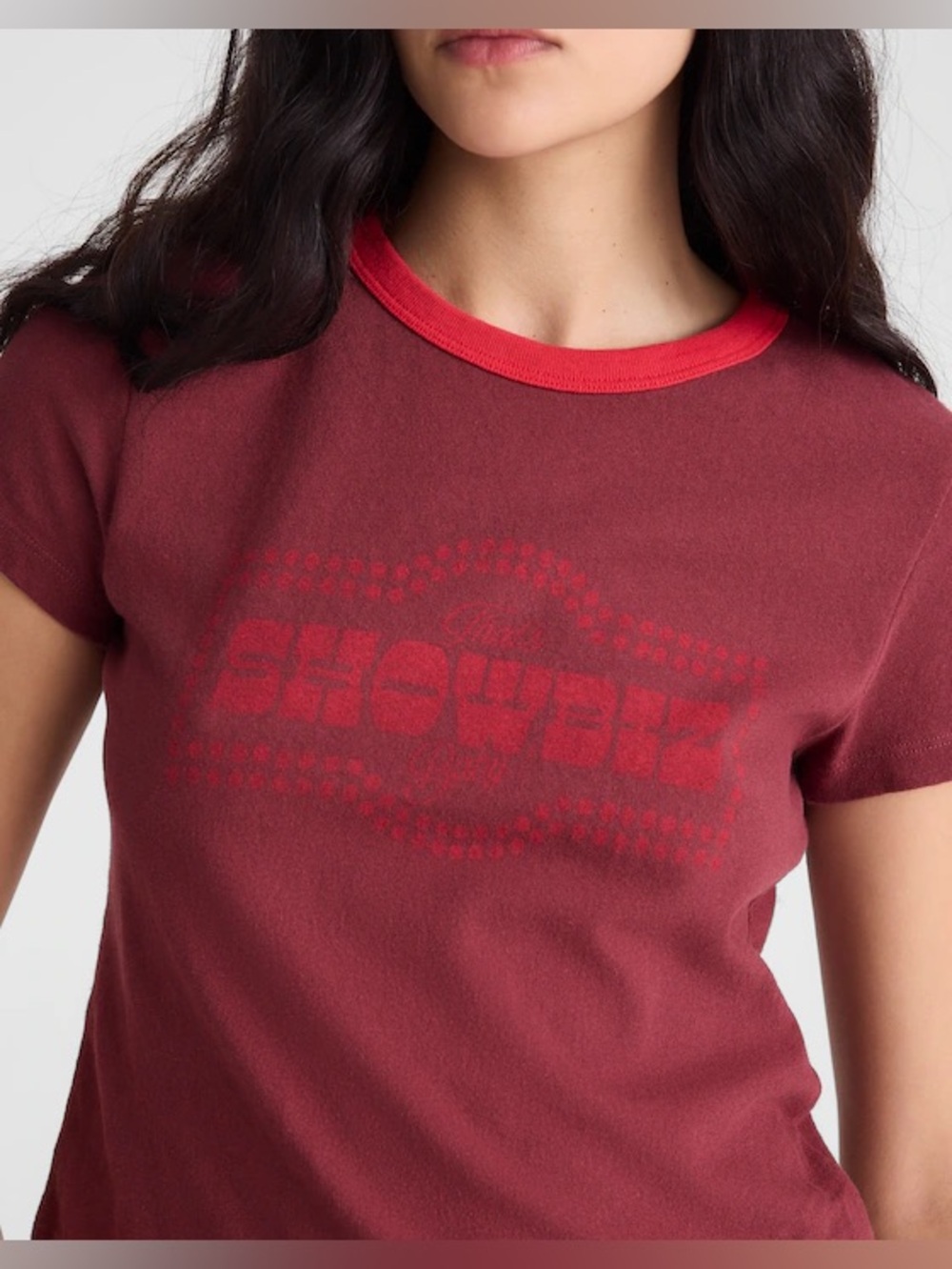 Madewell The Relaxed Baby Tee - Dusty Merlot Size Medium NEW!